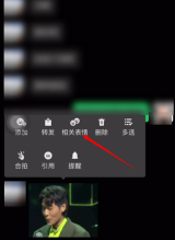 iPhone 15 Pro微信相关表情入口示意图
