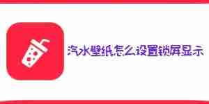 汽水壁纸怎么设置锁屏显示 汽水壁纸锁屏图片设置方法