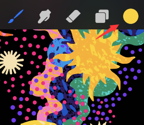 procreate pocket怎么吸色