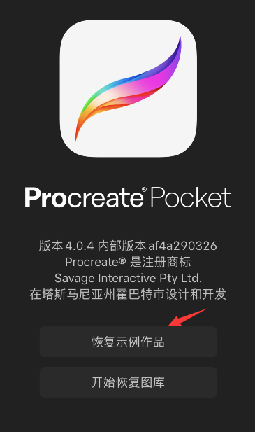procreate pocket怎么恢复示例作品