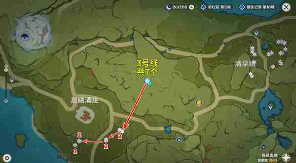 原神慕风蘑菇如何高效采集 63个慕风蘑菇采集路线图一览