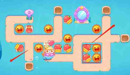 保卫萝卜4海的闺女第104关怎么过 海的闺女第104关无伤金萝卜通关攻略