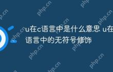 u在c语言中是什么意思 u在c语言中的无符号修饰