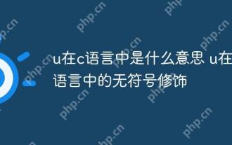 u在c語言中是什麼意思 u在c語言中的無符號修飾