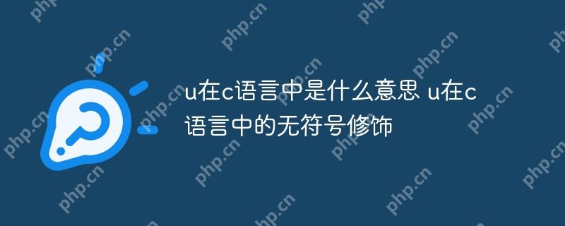 u在c语言中是什么意思 u在c语言中的无符号修饰-小浪学习网