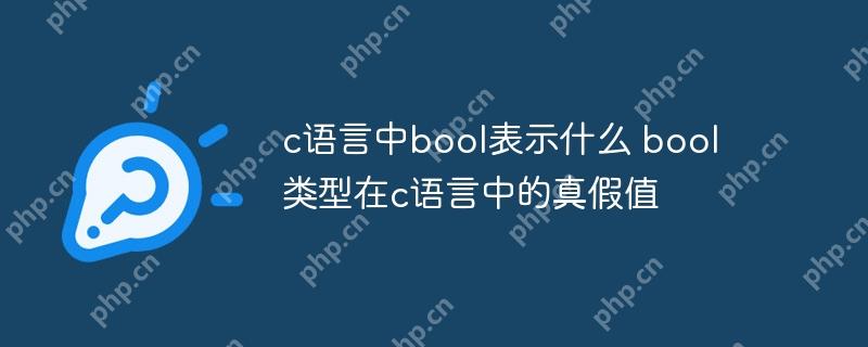 c语言中bool表示什么 bool类型在c语言中的真假值-小浪学习网
