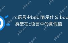 c语言中bool表示什么 bool类型在c语言中的真假值
