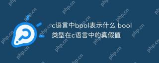 ブールはC言語で何を表していますか? C言語のブールタイプの真と誤った値は何ですか?