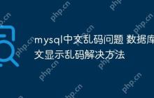 mysql中文乱码问题 数据库中文显示乱码解决方法
