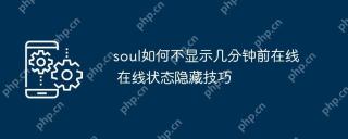 soul如何不显示几分钟前在线 在线状态隐藏技巧