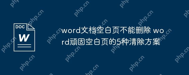 word文档空白页不能删除 word顽固空白页的5种清除方案