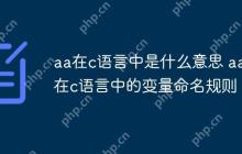 aa在c语言中是什么意思 aa在c语言中的变量命名规则