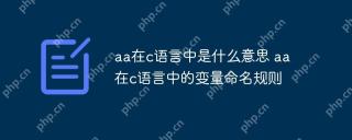 aa在c語言中是什麼意思 aa在c語言中的變量命名規則