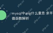 mysql中avg什么意思 求平均值函数解析