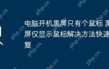 电脑开机黑屏只有个鼠标 黑屏仅显示鼠标解决方法快速恢复