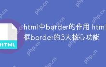 html中border的作用 html边框border的3大核心功能