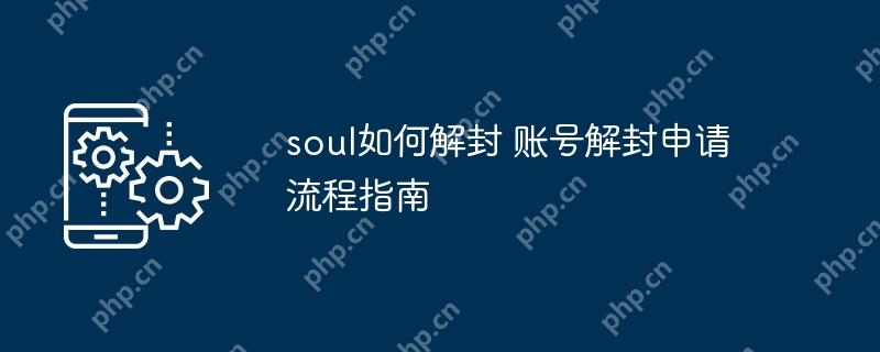 soul如何解封 账号解封申请流程指南