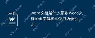 word文档是什么意思 word文档的全面解析与使用场景说明