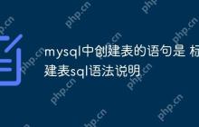 mysql中创建表的语句是 标准建表sql语法说明