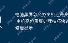 电脑黑屏怎么办主机还是亮的 主机亮但黑屏处理技巧快速修复显示