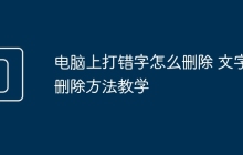 电脑上打错字怎么删除 文字删除方法教学