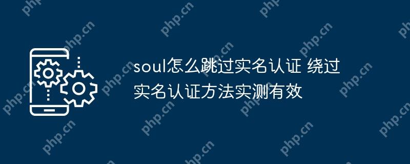 soul怎么跳过实名认证 绕过实名认证方法实测有效