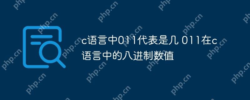 c语言中011代表是几 011在c语言中的八进制数值-小浪学习网