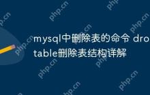 mysql中删除表的命令 drop table删除表结构详解