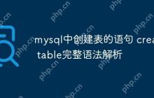 mysql中创建表的语句 create table完整语法解析