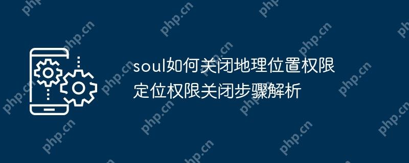 soul如何关闭地理位置权限 定位权限关闭步骤解析