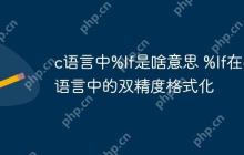 c语言中%lf是啥意思 %lf在c语言中的双精度格式化