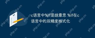 c语言中%lf是啥意思 %lf在c语言中的双精度格式化
