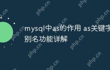 mysql中as的作用 as关键字别名功能详解