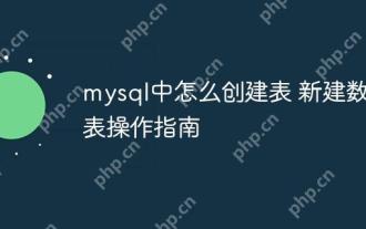 How to create a table in mysql? Operation guide for creating a new data table