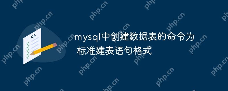 mysql中創建數據表的命令為 標準建表語句格式-小浪學習網