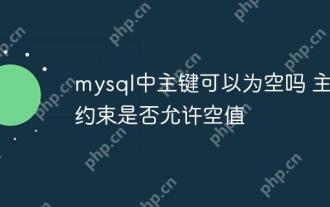 Can the primary key in mysql be empty? Does the primary key constraint allow null values?
