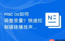 mac os如何调整音量？快速控制媒体播放声音