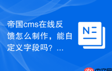 帝国cms在线反馈怎么制作，能自定义字段吗？