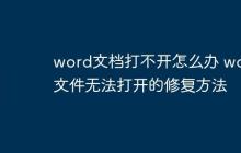 word文档打不开怎么办 word文件无法打开的修复方法