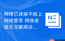 网络已连接不能上网啥意思 网络连接无互联网访问的含义说明