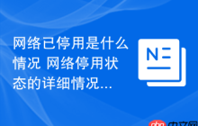 网络已停用是什么情况 网络停用状态的详细情况说明