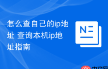 怎么查自己的ip地址 查询本机ip地址指南
