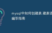 mysql中如何创建表 建表语句编写指南