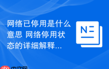网络已停用是什么意思 网络停用状态的详细解释与应对措施