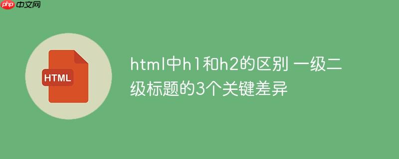html中h1和h2的区别 一级二级标题的3个关键差异