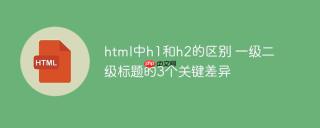 html中h1和h2的区别 一级二级标题的3个关键差异