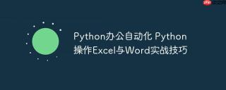 Python办公自动化 Python操作Excel与Word实战技巧