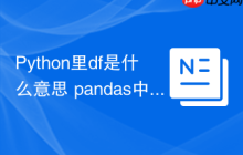 Python里df是什么意思 pandas中DataFrame对象的常用缩写df解析