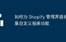如何为 Shopify 管理界面扩展自定义报表功能