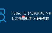 Python日志记录系统 Python日志模块配置与使用教程